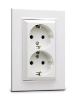 Розетка 2-я с/з СП Karea 16А IP20 бел. 56001082 Makel pe657704 фото
