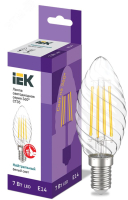Лампа LED CT35 свеча вит. 7Вт 230В 4000К E14 серия 360° LLF-CT35-7-230-40-E14-CL IEK pe739625 фото