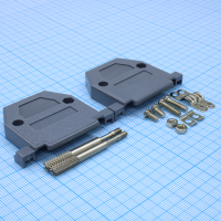 DS1045-25AP1L1-B Кожух для D-SUB разьема 25 контактов с удлиненными винтами, пластик, серый CONNFLY pe523049 фото