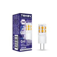 Лампа светодиодная 3Вт Capsule 4000К G4 220-240В TKE-G4-3-4K TOKOV ELECTRIC pe575786 фото