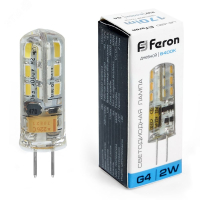 Лампа светодиодная LED 2вт 12в G4 дневной капсульная 25859 Feron pe801835 фото
