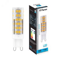 Лампа светодиодная LED 7вт 230в G9 дневной капсульная 25768 Feron pe802091 фото