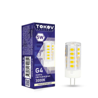 Лампа светодиодная 5Вт Capsule 3000К G4 220-240В TKE-G4-5-3K TOKOV ELECTRIC pe575787 фото