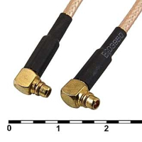 MMCX-JW3/MMCX-JW3-RG316-30 Разъем высокочастотный, кабельная сборка RG316 MMCX штекер - MMCX штекер, длина 30 см, угловые разъемы RUICHI pe451627 фото