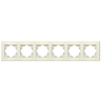 Рамка 6-м Афина универс. сл. кость (ivory) A1043-I UNIVersal pe657452 фото
