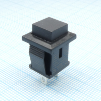 PB-02B-G Кнопка без фиксации на замыкание 0.5А 250В квадратная -черный- Switronic pe406828 фото