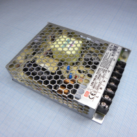 LRS-100-24 AC-DC, 108Вт, вход 85…264В AC, 47…63Гц / 120…370 В DC, выход 24В/4.5A, рег. вых 21.6…28.8В, изоляция 4000В AC, КПД 90%, в кожухе 129х97х30мм, -30…+70°С Mean Well pe302892 фото