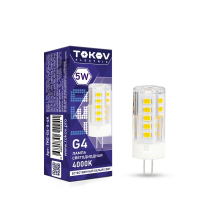 Лампа светодиодная 5Вт Capsule 4000К G4 220-240В TKE-G4-5-4K TOKOV ELECTRIC pe575788 фото
