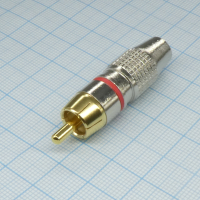 RP-213G-R-DW RCA штекер кабельный, разъем типа 