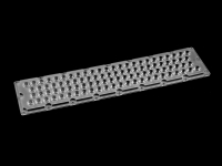 ARHB520D96LED10G Групповая прямоугольная линза на 96 светодиодов 3030/3535 , эфф=90%, диаграмма ~10°, 520мм H:116мм, PC-1250Z ASAHI OPTICS pe848940 фото