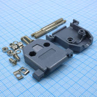 DS1045-15AP1L1-B Кожух для D-SUB разьема 15 контактов с удлиненными винтами, пластик, серый CONNFLY pe523052 фото