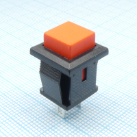 PB-02R-G Кнопка без фиксации на замыкание 0.5А 250В квадратная -красный- Switronic pe406829 фото