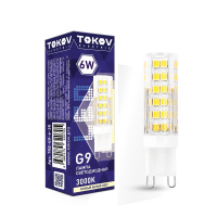 Лампа светодиодная 6Вт Capsule 3000К G9 220-240В TKE-G9-6-3K TOKOV ELECTRIC pe575789 фото