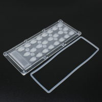 ALHB173D24LED3090G Групповая прямоугольная линза 3x8 на 24 светодиода 3030/2835/5050, эфф=90%, 30°x90°, 173x71.4мм, PMMA ASAHI OPTICS pe830766 фото