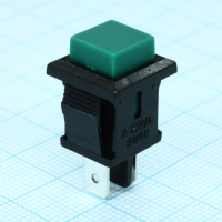 PB-02TGN-G Кнопка без фиксации на замыкание 0.5А 250В квадратная -зеленый- Switronic pe406831 фото