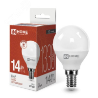 Лампа светодиодная LED-ШАР-VC 14Вт 230В E14 4000К 1330лм 4690612047843 IN HOME pe654383 фото