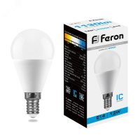 Лампа светодиодная LED 13вт Е14 дневной матовый шар 38103 Feron pe801840 фото