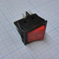 IRS-201-6C3-R/B Переключатель ON-OFF с подсветкой 16A 250VAC 10000 циклов вогнутая кнопка красная Jietong pe124976 фото