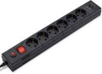 Удлинитель с сетевым фильтром 6х1.8м с заземл. 10А IP20 BU-SP1.8_USB_2A 2.2кВт 2хUSB CCA черн. 992310 BURO pe663857 фото
