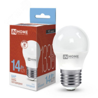Лампа светодиодная LED-ШАР-VC 14Вт 230В E27 6500К 1330лм 4690612047836 IN HOME pe654385 фото