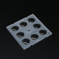 AJHB50D8LED120G Групповая квадратная линза на 8 светодиодов 5050/3535/3030 , ~120°, 50x50мм H:6.8мм, PC ASAHI OPTICS pe800818 фото