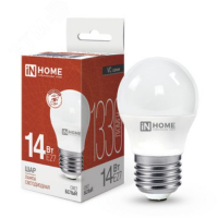 Лампа светодиодная LED-ШАР-VC 14Вт 230В E27 4000К 1330лм 4690612047829 IN HOME pe654386 фото