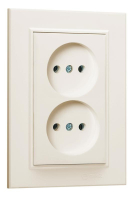 Розетка 2-м СП Karea 10А IP20 б/з крем. 56010017 Makel pe657715 фото