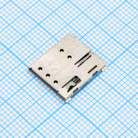 L-KLS1-SIM-066-(6+1)P-H1.37-R Держатель нано SIM карты, PUSH-PUSH, 6+1 контактов,, h=1.37мм, с направляющими KLS pe1067315 фото