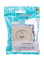 Розетка компьютерная 1-м СП Vesna механизм крем. 742-0388-139 Lezard pe556083 фото