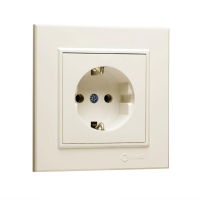 Розетка 1-м СП Karea 16А IP20 с/з крем. 56010028 Makel pe657716 фото