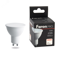Лампа светодиодная LED 10вт 230в GU10 теплый Feron.PRO 38161 Feron pe801844 фото