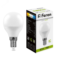 Лампа светодиодная LED 7вт Е14 белый шар 25479 Feron pe802100 фото