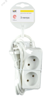 Удлинитель 2х3м без заземл. 10А IP20 У2 2P 250В 2х0.75 WYP10-06-02-03-N IEK pe557876 фото