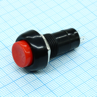 PB-10BR1-G Кнопка без фиксации на замыкание 0.5А 250В круглая М10 -красный- Switronic pe406837 фото
