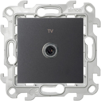 Розетка телевизионная одиночная TV СП 24 IP20 механизм графит 2450477-038 Simon pe555317 фото