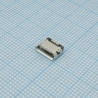 DS1105-06-B60R Разъем Micro USB B розетка 5 контактов для поверхностного монтажа (с фиксатором в отверстие) на плату CONNFLY pe405814 фото