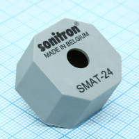 SMAT-24-P15 Излучатель звука пьезокерамический 400...5000Гц электропитание до 30В переменного тока 18.6nF SoniTron pe473142 фото