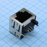 DS1128-06-S8B0P-S Разъем RJ-45 (гнездо) угловой на плату CONNFLY pe549686 фото
