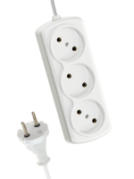 Удлинитель 3х3м 6А IP20 ШВВП 2х0.75 YKsm3m-3g(6A)E Космос pe558134 фото