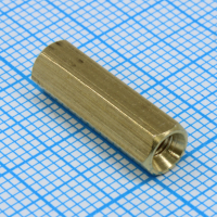 H-L1800-0600-5-03-2N-9 Стойка латунная шестигранная М3 отверстие-отверстие, L= 18мм CONNFLY pe523830 фото