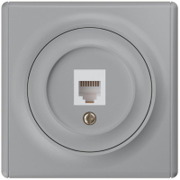 Розетка компьютерная 1-м СП Florence RJ45 кат.5E механизм сер. (1E20701302) 2172839 OneKeyElectro pe587063 фото