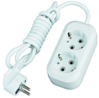 Удлинитель 2х3м с заземл. 13А IP20 Е-302 ПВС 3х1 АБС-пластик 9631973 UNIVersal pe558137 фото