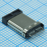 1054440001 Соединитель USB 3.1 тип C вилка 24 контакта шаг 0.5мм угловой 22 терминала 1 порт лоток Molex pe435001 фото