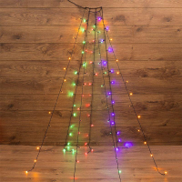 Гирлянда светодиодная елочная с кольцом 7 нитей х1.8м 126LED мультиколор 6.5Вт 220-240В IP20 не соединяемая 235-089 NEON-NIGHT pe655161 фото