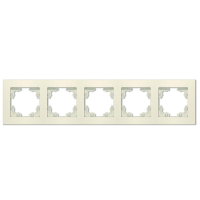 Рамка 5-м Афина универс. сл. кость (ivory) A1042-I UNIVersal pe657466 фото