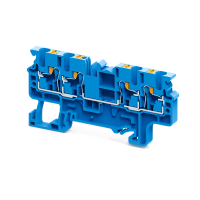 Клемма с 4 конт. push-in 2,5 кв.мм OptiClip СP-2,5-QUATTRO-(0,2-2,5)-I-BU-синий 331847 КЭАЗ pe804666 фото