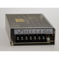 RS-150-24 AC-DC, 150Вт, вход 88…264В AC, 47…63Гц / 248…373 В DC, выход 24В/6.5A, рег. вых 22.8…26.4 В , изоляция 3000В AC, в кожухе 199х98х38мм, -20…+70°С Mean Well pe137790 фото