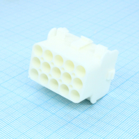 350784-1 Корпус разъема Universal MATE-N-LOK, вилка 15PIN, Matrix (Nylon, UL 94V-0) без контактов, шаг 6.35 мм TE Connectivity pe332095 фото