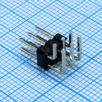 DS1022-2X3RF11-B Соединитель штыревой, вилка на плату двухрядная угловая 6pin(2x3), шаг 2.54мм CONNFLY pe522816 фото