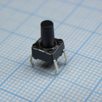 B3F1070 Кнопка тактильная 6х6 h=9.5мм (3.4мм+толкатель 6.1мм) 0.98N 0,05A 24В OMRON pe347714 фото